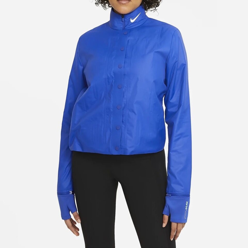 Nike Royal Blue Women’s Tech Jacket Inflates & Deflates For Weather Protection